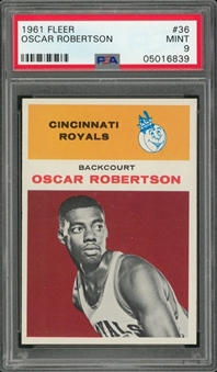 1961/62 Fleer #36 Oscar Robertson Rookie Card – PSA MINT 9
